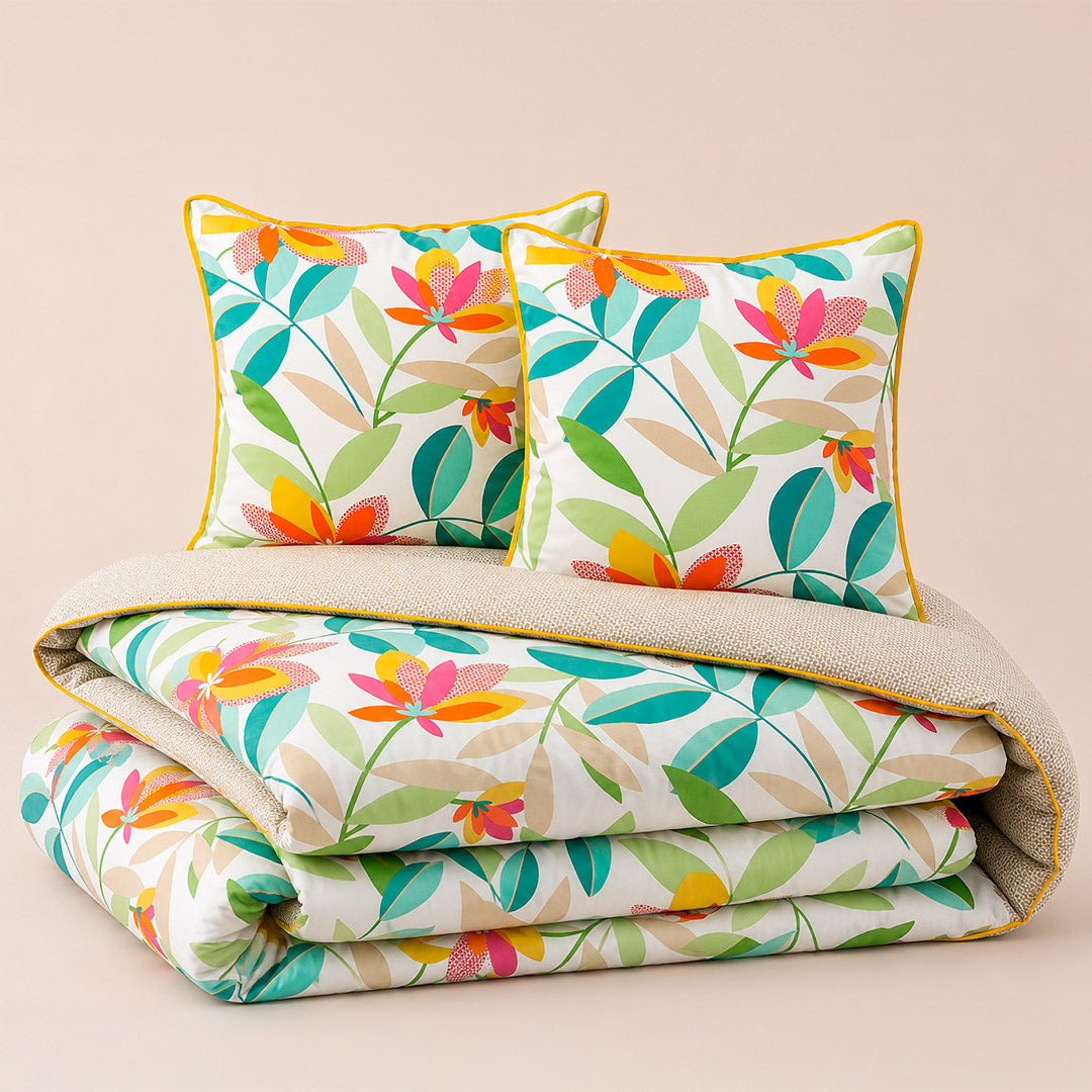 Jazz Flowers Duvet Cover and Pillowcase