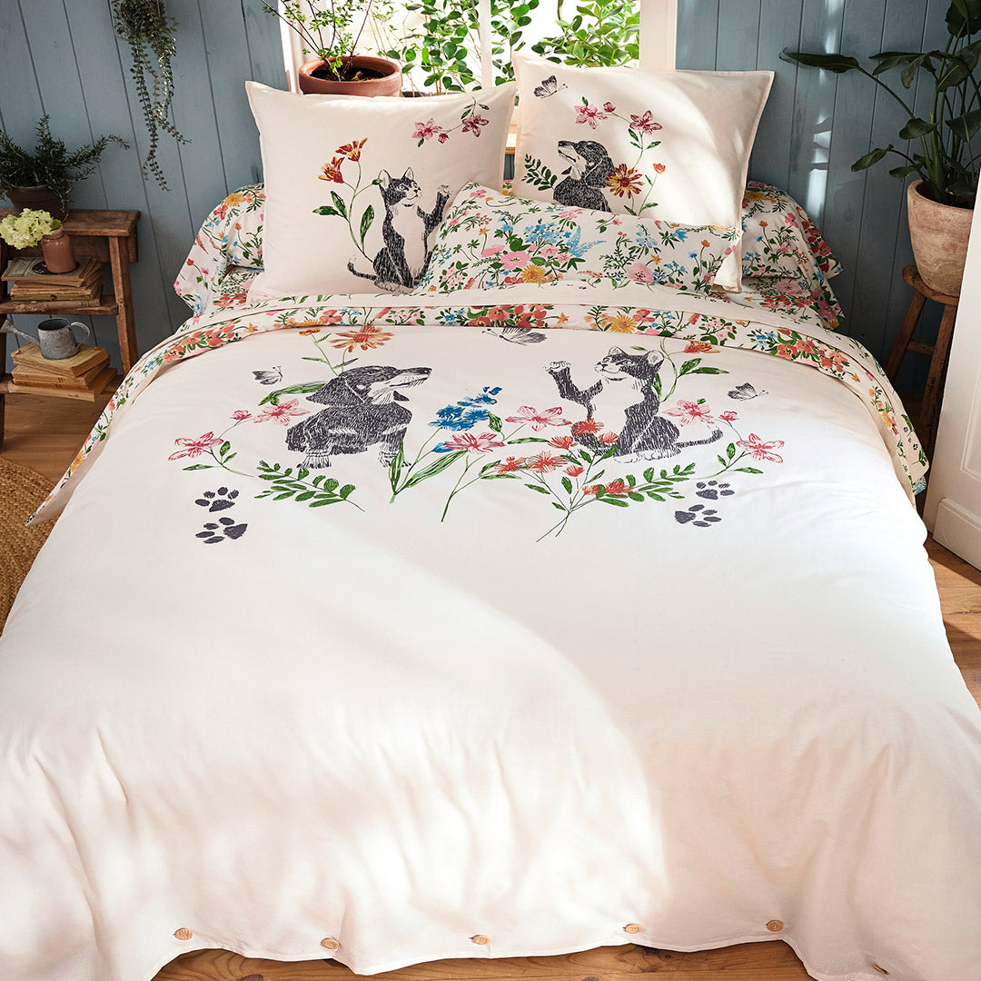 The Garden of Friends Duvet Cover