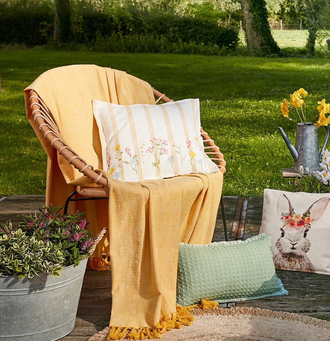 Rabbit Love Armchair Throw