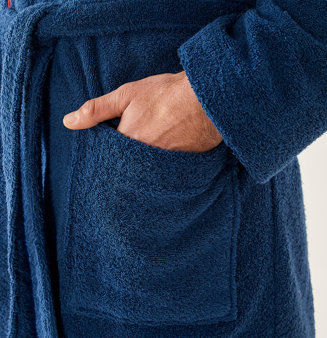Beautiful island at sea Bathrobe