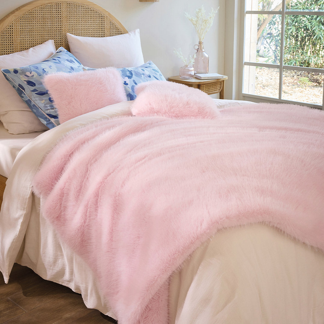 Blush Cocoon Throw Blanket