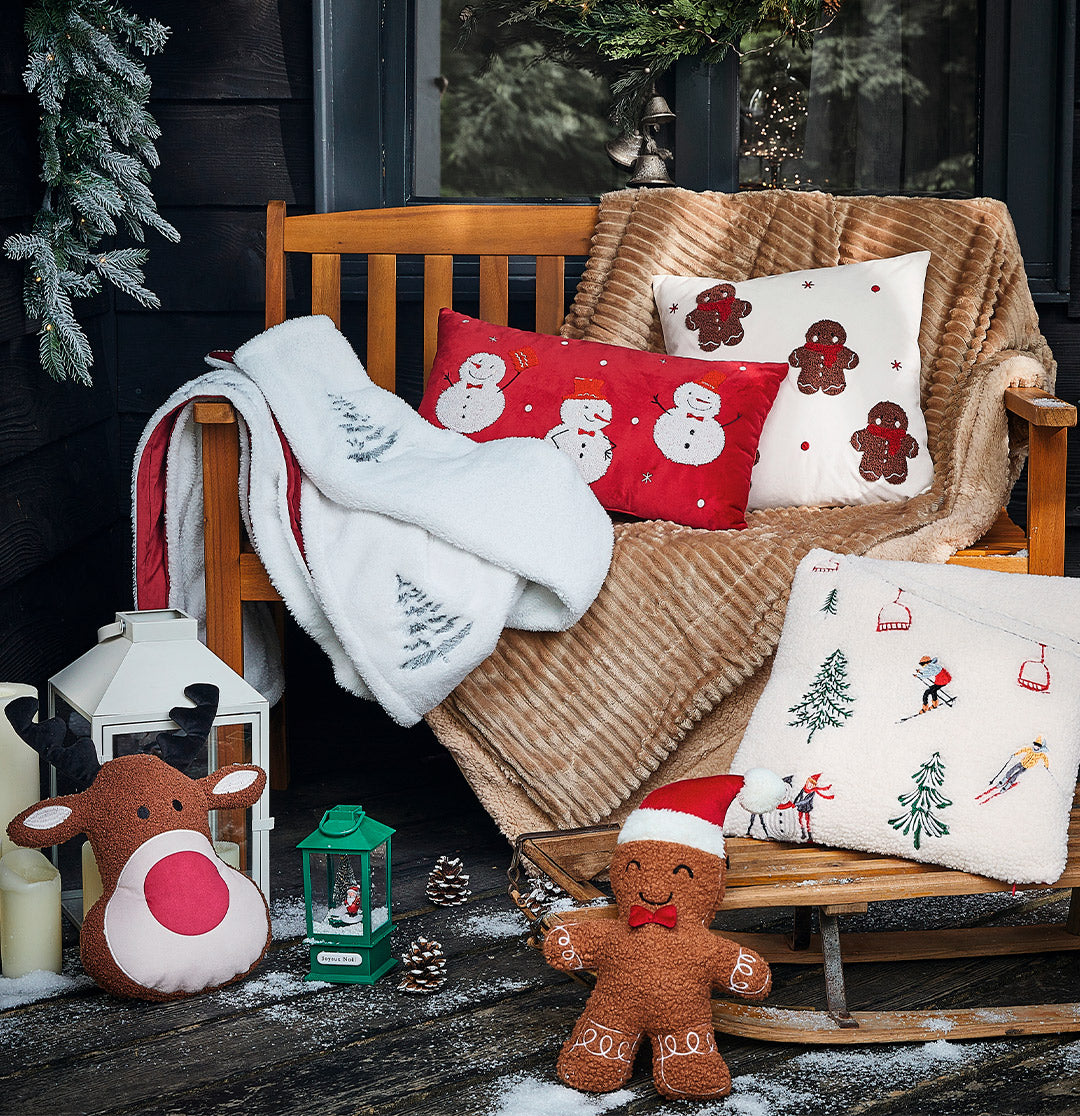 Snowy Fir Throw Blanket