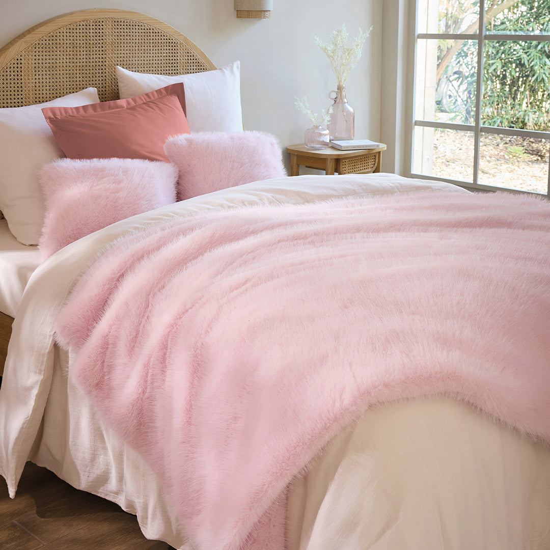 Blush Cocoon Throw Blanket