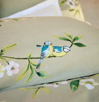 Chickadees and Apple Trees Duvet Cover
